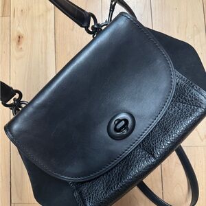 Coach Black Leather Shoulder Bag